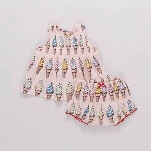NEW PINK CHICKEN girls jaipur two-piece set in soft serve
